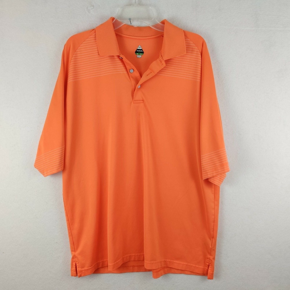 Bolle Men's Polo Shirt Golf Orange Size XLarge XL
